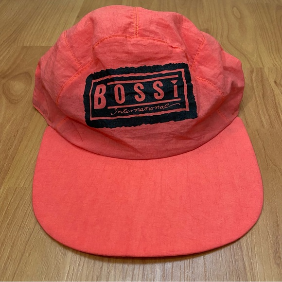 Vintage Bossi International Men’s Logo 5 Panel Nylon Hat
